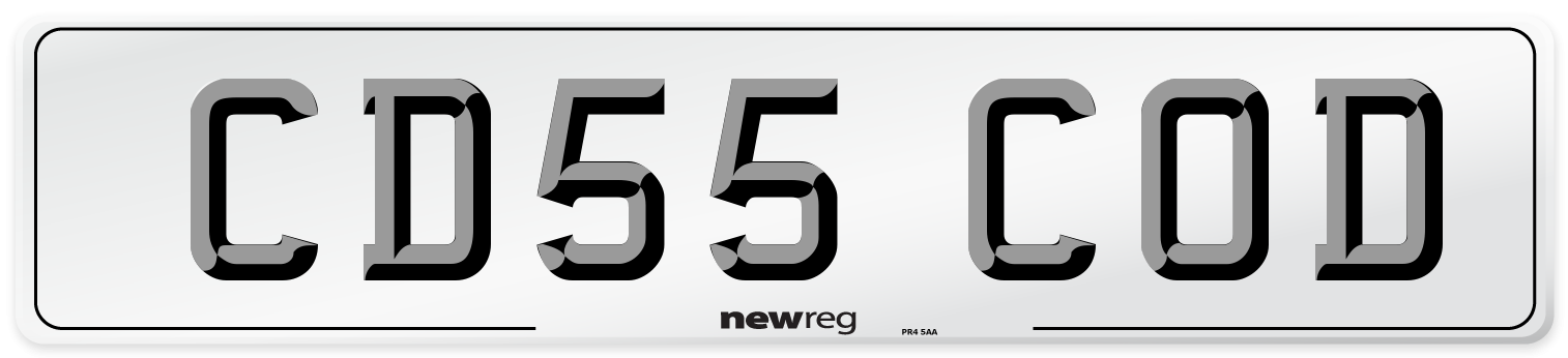 CD55 COD Number Plate from New Reg